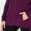 Ζακέτα fleece με φερμουάρ, όρθιο γιακά και μακριά μανίκια