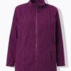 Ζακέτα fleece με φερμουάρ, όρθιο γιακά και μακριά μανίκια
