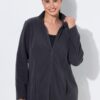 Ζακέτα fleece με φερμουάρ, όρθιο γιακά και μακριά μανίκια
