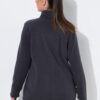 Ζακέτα fleece με φερμουάρ, όρθιο γιακά και μακριά μανίκια