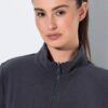Ζακέτα fleece με φερμουάρ, όρθιο γιακά και μακριά μανίκια