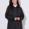 Ζακέτα fleece με κουκούλα και τσέπες με φερμουάρ