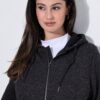 Ζακέτα fleece με κουκούλα και τσέπες με φερμουάρ