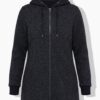 Ζακέτα fleece με κουκούλα και τσέπες με φερμουάρ