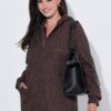 Ζακέτα fleece με κουκούλα και τσέπες με φερμουάρ