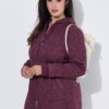 Ζακέτα fleece με κουκούλα και τσέπες με φερμουάρ