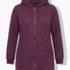 Ζακέτα fleece με κουκούλα και τσέπες με φερμουάρ
