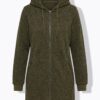 Ζακέτα fleece με κουκούλα και τσέπες με φερμουάρ