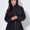 Ζακέτα fleece με όρθιο γιακά και μακριά μανίκια