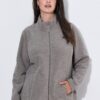 Ζακέτα fleece με όρθιο γιακά και μακριά μανίκια