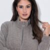 Ζακέτα fleece με όρθιο γιακά και μακριά μανίκια