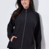 Ζακέτα fleece με όρθιο γιακά και μακριά μανίκια