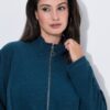 Ζακέτα fleece με όρθιο γιακά και μακριά μανίκια