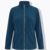 Ζακέτα fleece με όρθιο γιακά και μακριά μανίκια
