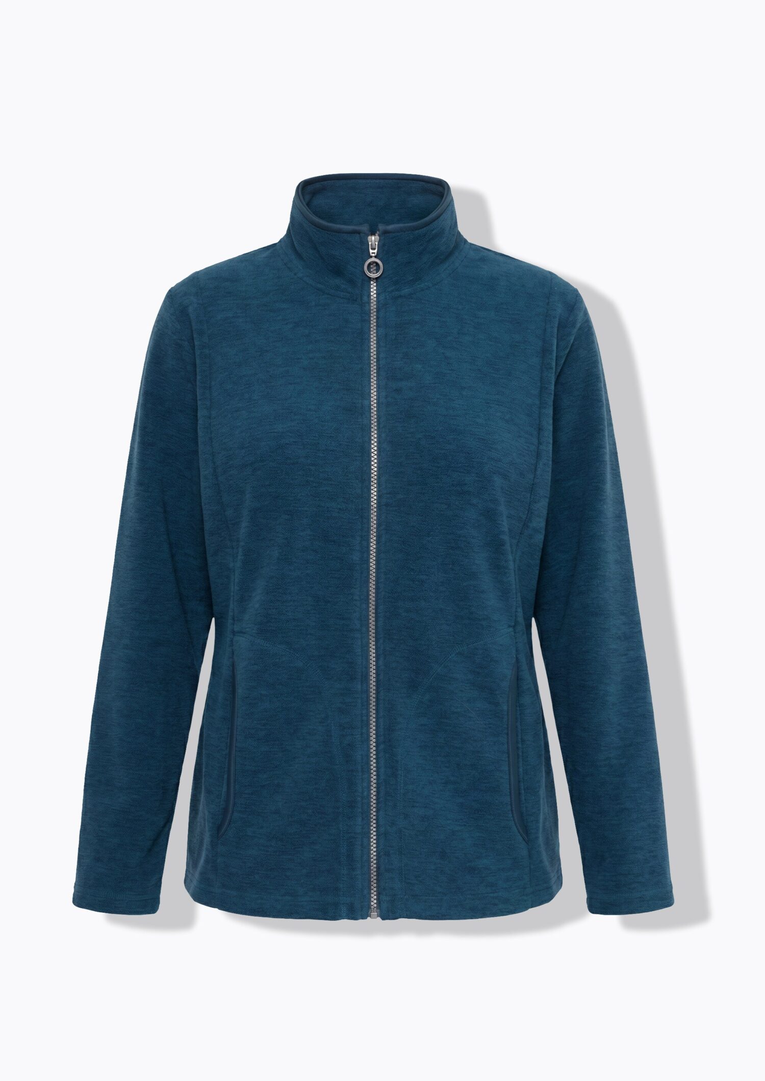 Ζακέτα fleece με όρθιο γιακά και μακριά μανίκια