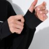 Ζακέτα φούτερ με ρίγες και κουκούλα