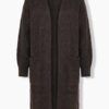 Ζακέτα μακριά oversized με τσέπες