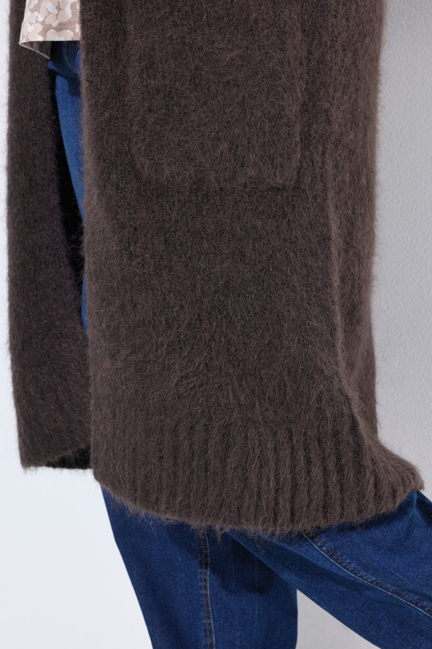Ζακέτα μακριά oversized με τσέπες