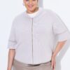 Ζακέτα ζακάρ, oversized με κοντά μανίκια