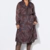 Φόρεμα μίντι σε γραμμή Α με paisley print και βολάν