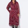 Φόρεμα μίντι σε γραμμή Α με paisley print και βολάν