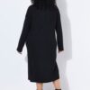 Φόρεμα ριμπ πλεκτό, oversized με γιακά πόλο