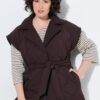 Γιλέκο καπιτονέ ελαφρώς oversized με ζώνη