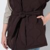 Γιλέκο καπιτονέ ελαφρώς oversized με ζώνη