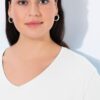 Μπλούζα basic με άνετη εφαρμογή και λαιμόκοψη V