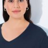 Μπλούζα basic με άνετη εφαρμογή και λαιμόκοψη V