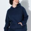 Μπλούζα φούτερ fleece με κουκούλα και τσέπη