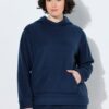 Μπλούζα φούτερ fleece με κουκούλα και τσέπη