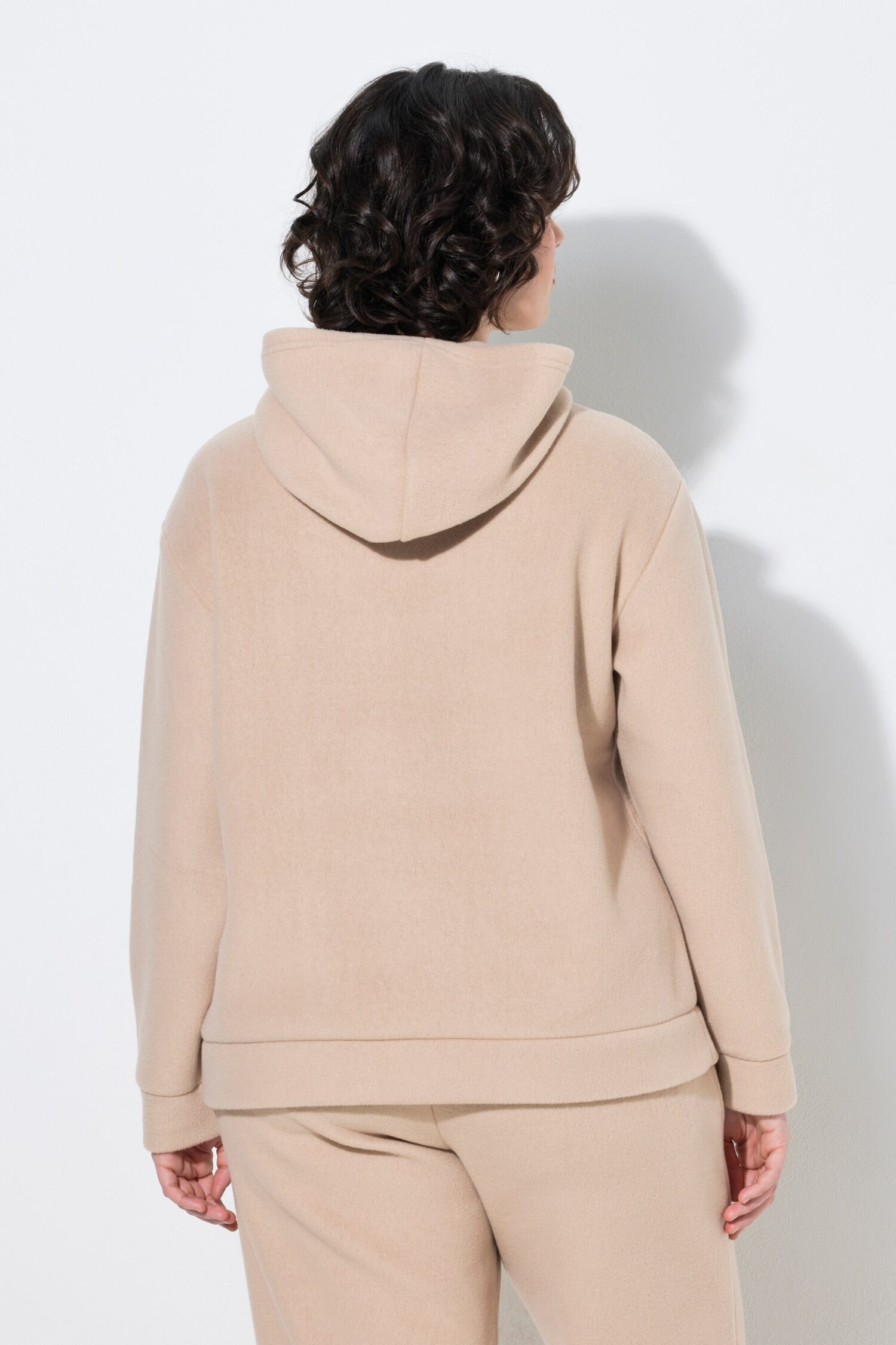 Μπλούζα φούτερ fleece με κουκούλα και τσέπη