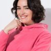Μπλούζα φούτερ fleece με κουκούλα και τσέπη