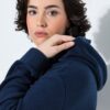 Μπλούζα φούτερ fleece με κουκούλα και τσέπη