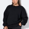 Μπλούζα φούτερ oversized με χαμηλούς ώμους