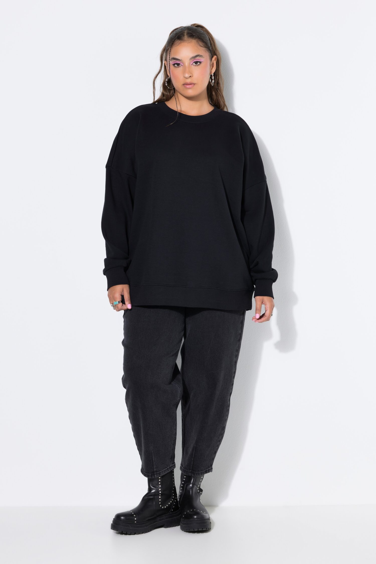 Μπλούζα φούτερ oversized με χαμηλούς ώμους