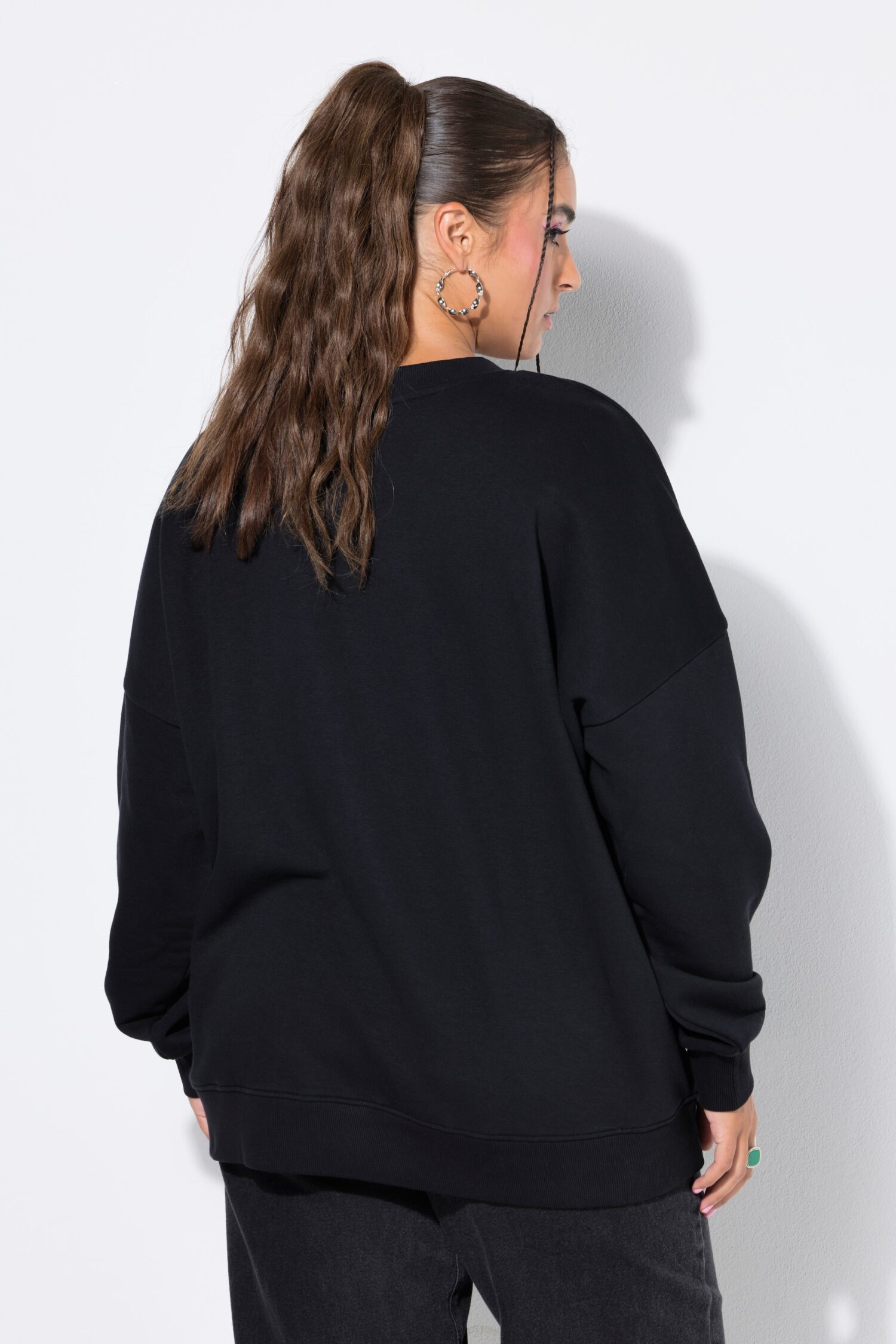 Μπλούζα φούτερ oversized με χαμηλούς ώμους