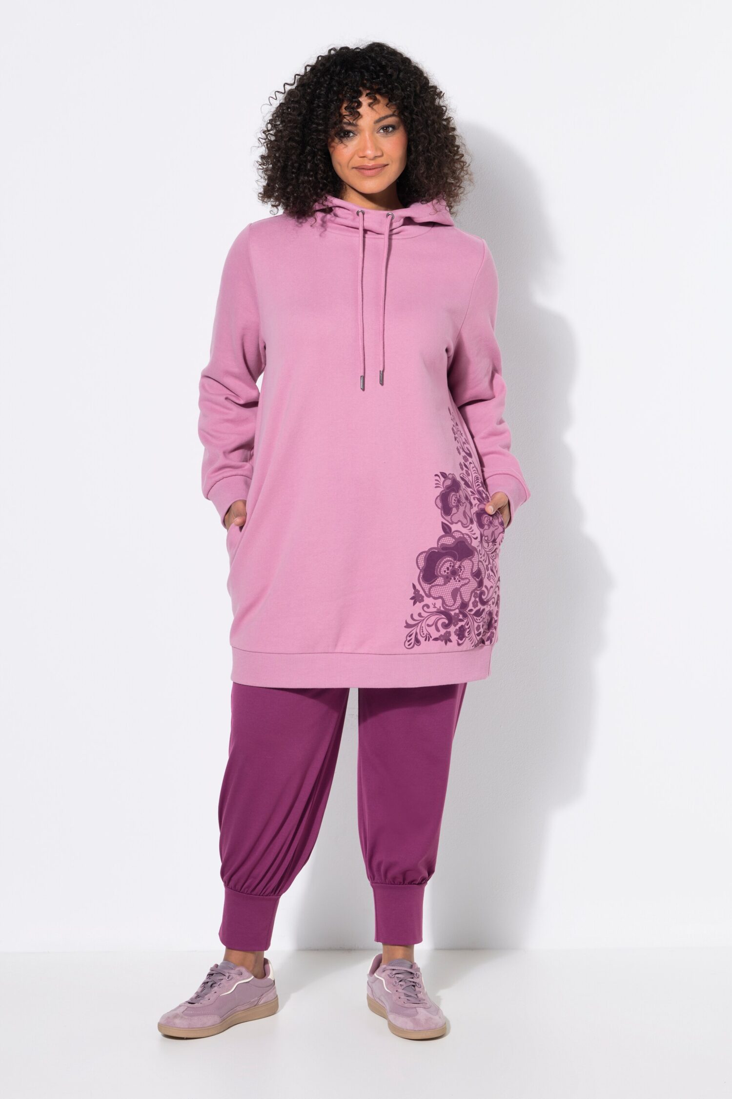 Μπλούζα φούτερ oversized με και κουκούλα