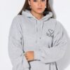 Μπλούζα φούτερ oversized με σχέδιο "Heart Love"