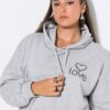 Μπλούζα φούτερ oversized με σχέδιο "Heart Love"