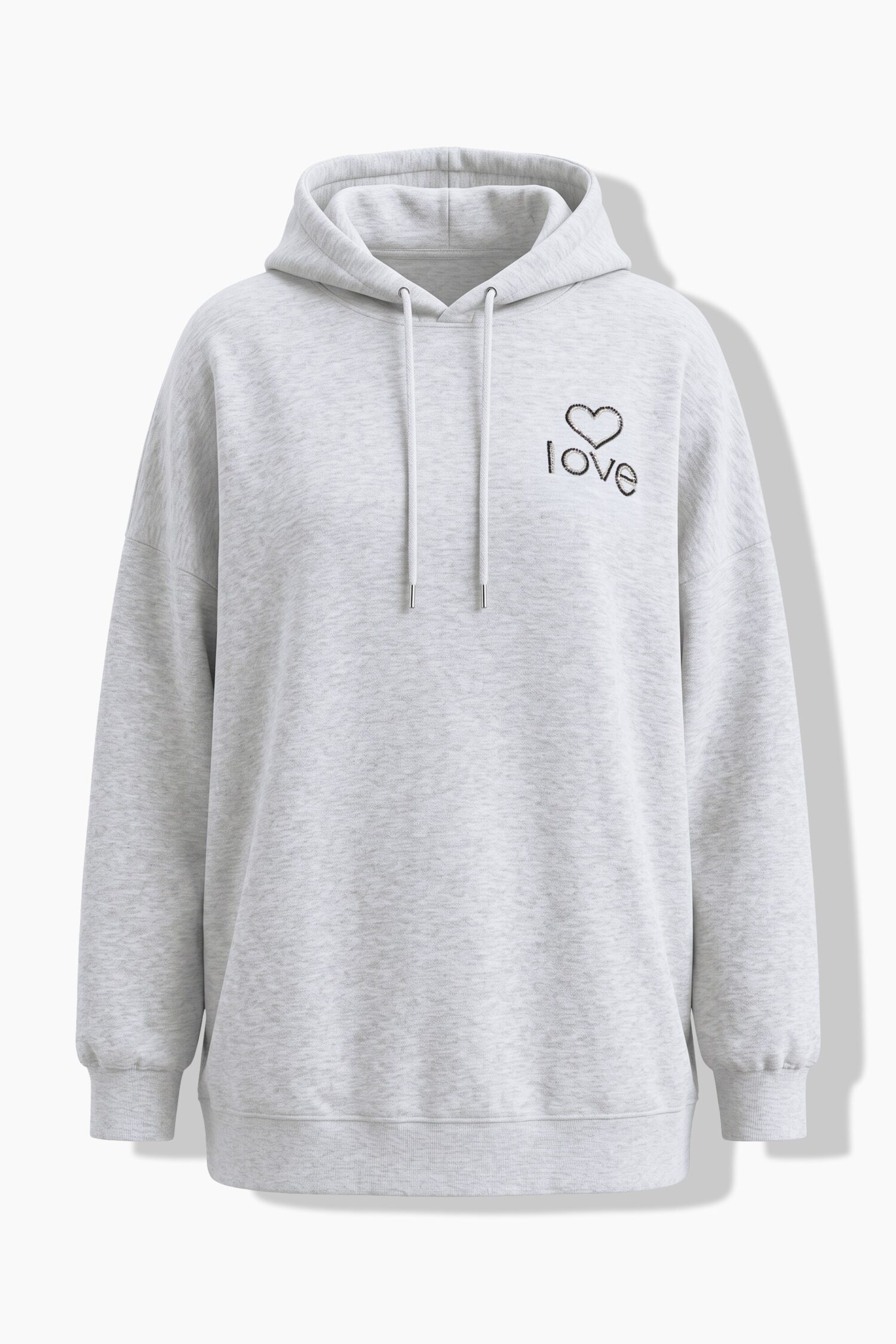 Μπλούζα φούτερ oversized με σχέδιο "Heart Love"