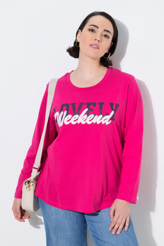 Μπλούζα με χαλαρή εφαρμογή και τύπωμα LOVELY WEEKEND