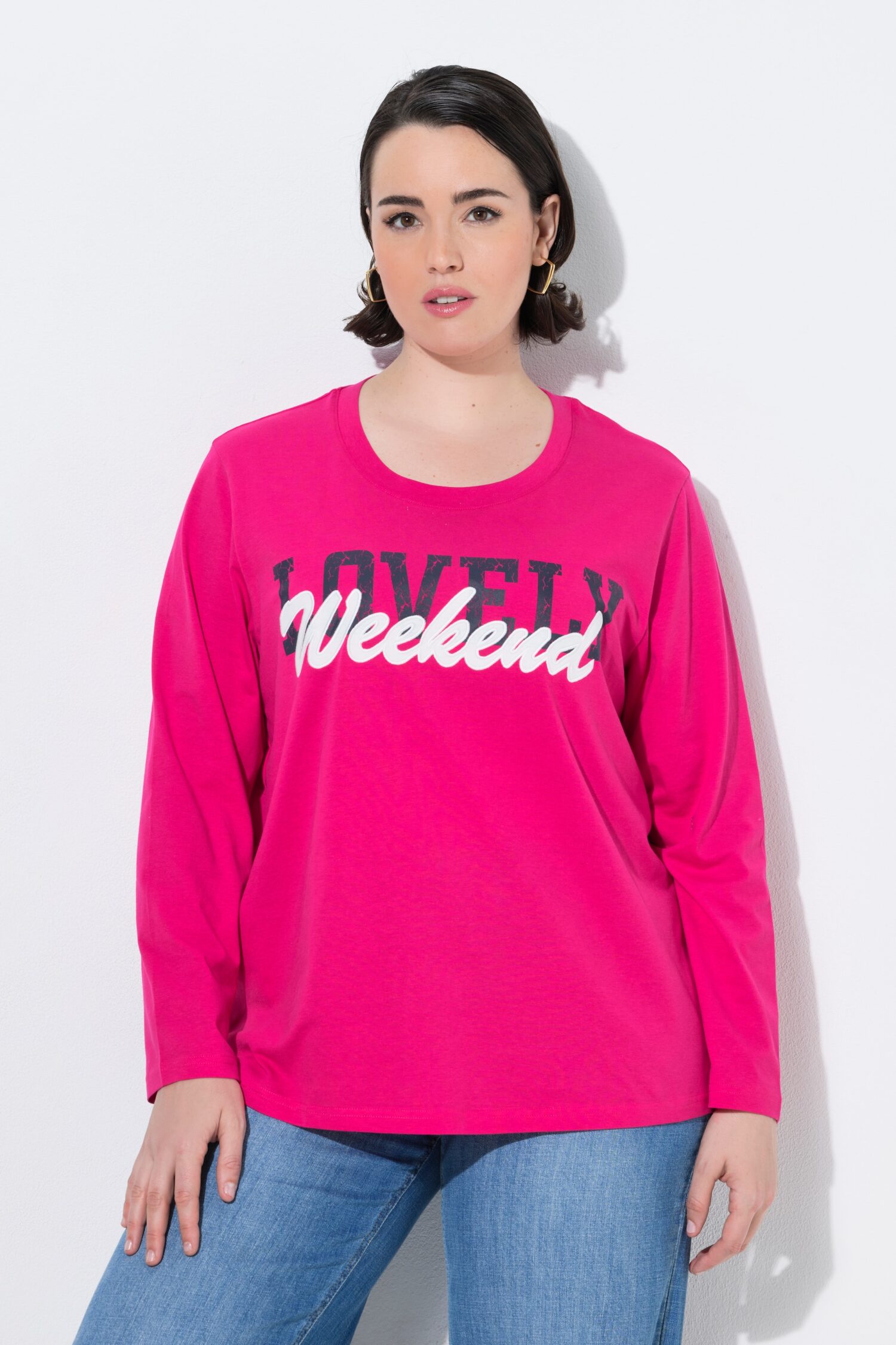 Μπλούζα με χαλαρή εφαρμογή και τύπωμα LOVELY WEEKEND