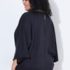 Μπλούζα oversized με κουμπιά στην πλάτη και φαρδιά μανίκια 3/4