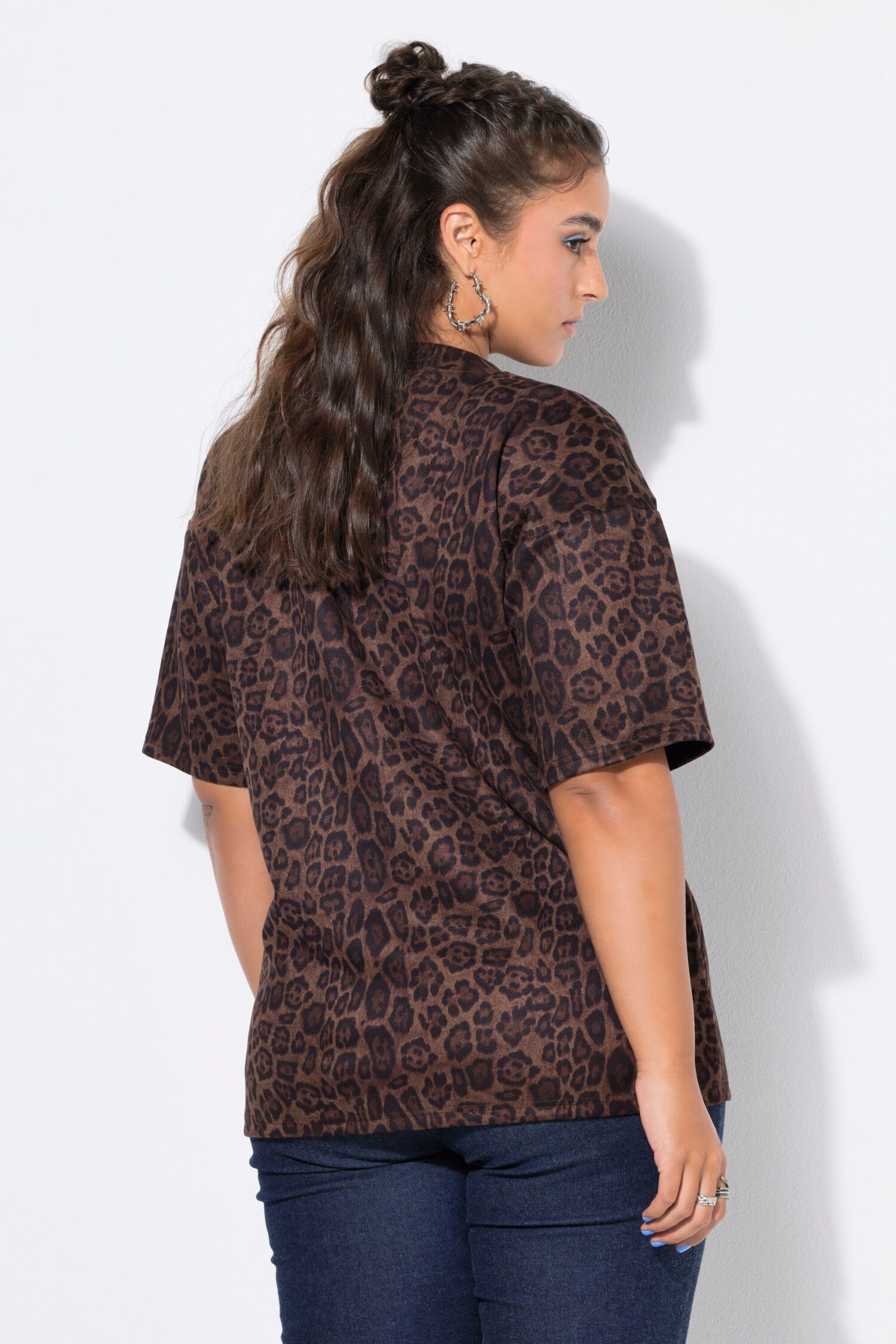 Μπλούζα oversized με λεοπάρ σχέδιο