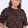 Μπλούζα oversized με λεοπάρ σχέδιο