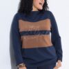Μπλούζα oversized με όρθιο γιακά και στρας