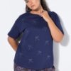 Μπλούζα oversized με σχέδιο από mini στρας