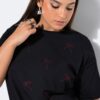 Μπλούζα oversized με σχέδιο από mini στρας